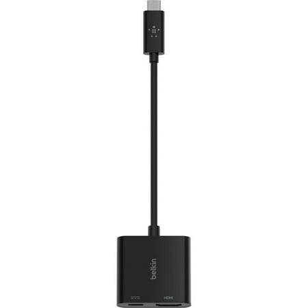 Belkin USB C to HDMI Adapter   USBC Charging Port to Charge While You Display, Supports 4K UHD Video, Passthrough Power up to 60W for Connected Devices, Compatible with MacBook, iPad, Windows