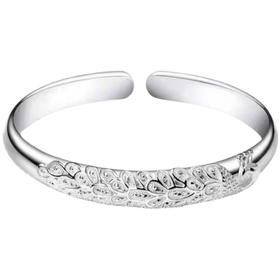 Peacock Women Jewelry 925 Silver Sterling Silver Bracelet Fashion Cuff Bangle Chain Bracelets Practical Processed Personalized Ideas Bracelet