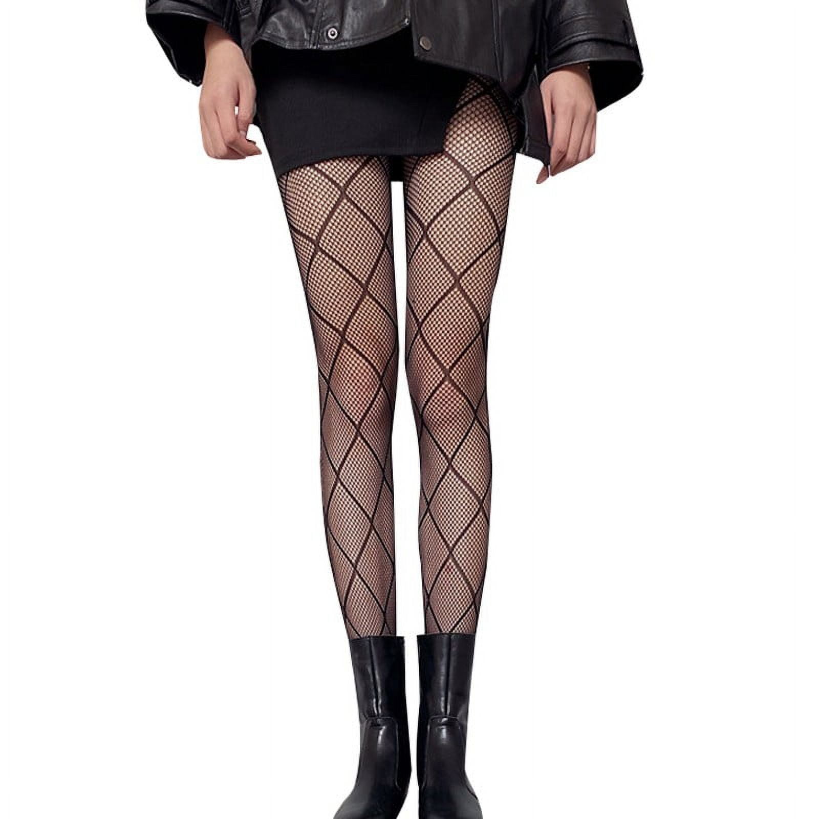 Bmisegm Women s Sheer Mesh Patterned Tights High Waist Footed Pantyhose Stockings Tan Dance Tights Y2K Grey One Size Walmart