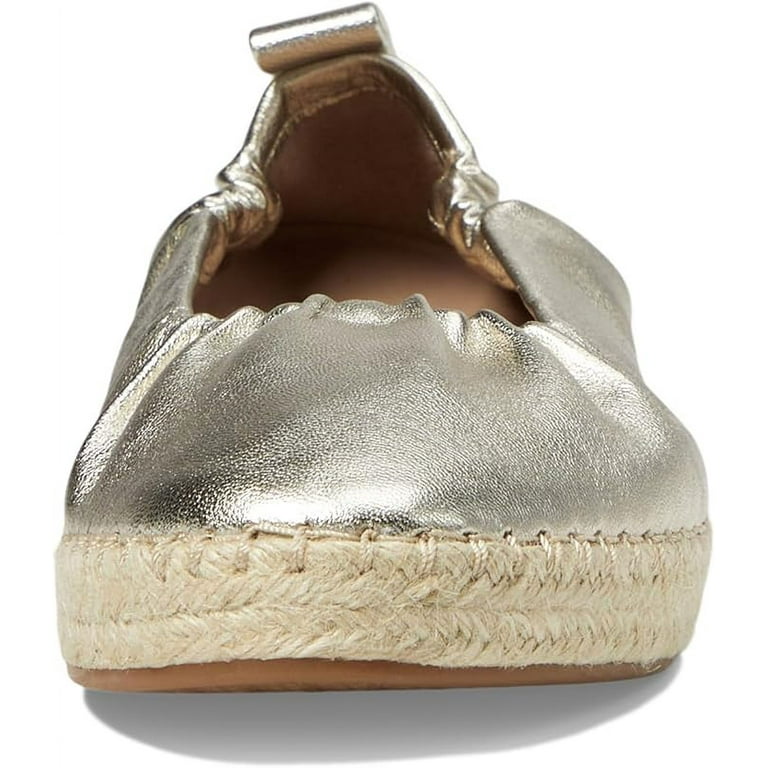 Cole Haan Cloudfeel Seaboard Soft Gold Leather Espadrilles Ballet