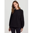 thumbnail image 3 of RBX Active Women's Midweight Crewneck Luxe Athleisure Sweatshirt with Relaxed Fit, 3 of 11