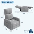 thumbnail image 7 of EuKer Recliner Chair for Adults, Overstuff Chair with High Backrest and Retractable Footrest, Light Gray, 7 of 7