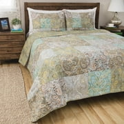 Angle View: Greenland Home Fashions Vintage Paisley Quilt Set