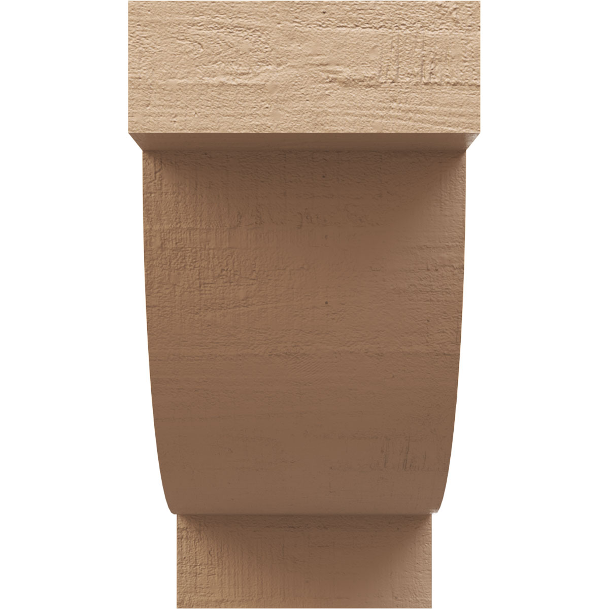 9"W x 18"D x 18"H Classic Alpine Rough Cedar Woodgrain TimberThane Corbel, Primed Tan