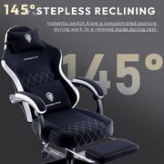 Dowinx Gaming Chair Fabric with Pocket Spring Cushion, Ergonomic High Back Computer Chair with Footrest