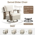 thumbnail image 4 of Outdoor Wicker Swivel Chairs with Cushions(Set of 2) for Patio, 4 of 7