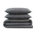 thumbnail image 2 of Serta Simply Comfort Gray Solid 3-Piece Quilt Set, Full/Queen, 2 of 4