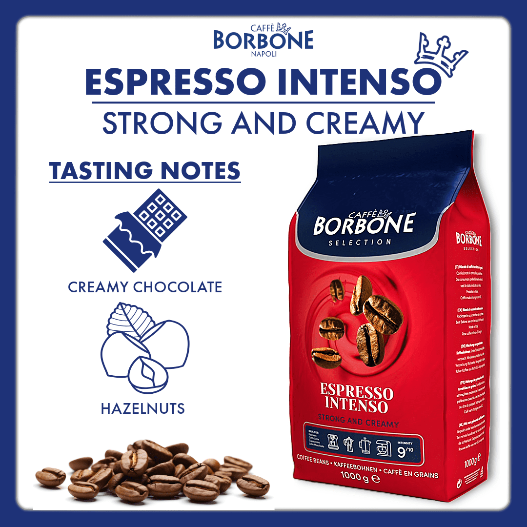Caffè Borbone Espresso Intenso Medium Roast Whole Bean Coffee 2.2 Pound Bag