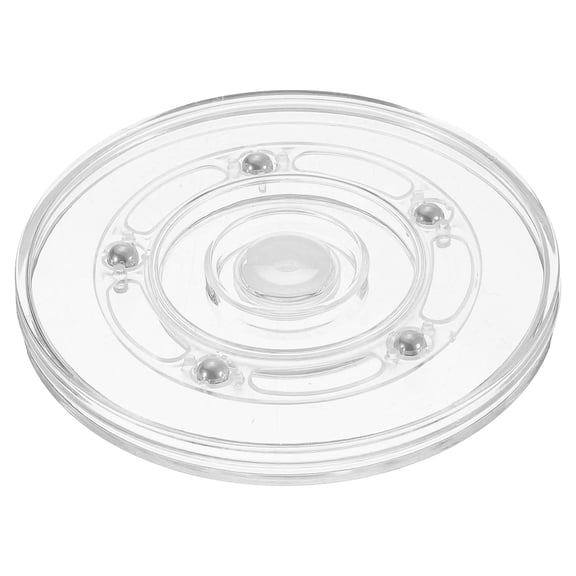 Uxcell Acrylic Lazy Susan Turntable, 4.5 Inch Clear Turntable Organizer Ball Bearing 360 Degree Rotating Tray for Spice Rack Table Cake Kitchen Pantry Decorating Bathrooms