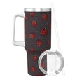 thumbnail image 2 of Sikiie Red Ladybugs On Dark Background Insulated Stainless Water Bottle Lid Travel Mug Cup Insulated Tumblers Cup 40oz Ice Bully With Handle, 2 of 8