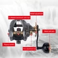 thumbnail image 4 of 18+1BB Baitcasting Fishing Reel, 7:1 Gear Ratio Baitcasting Reel Precise Machining  For Lakes For Streams, 4 of 8