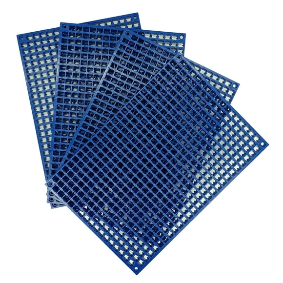 Organizer Genie - Ensemble de Quatre Panneaux Perforés Bleus pour Organiser Vos Douilles, Clés, Pinces, Tournevis, Bits et Tous les Autres Outils