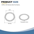 thumbnail image 2 of 80 Pcs Rondelles Plates en Acier Inoxydable 304, M10x14x0.3mm Espaceurs Plats Ultra Fins, 2 of 6