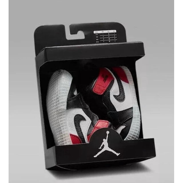 N I-K-E A i r-Jor-dan 1 Retro High OG Black Toe 4C Reimagined Crib Bootie HJ9289 061