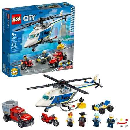 UPC: 0673419318716 | LEGO City Police Helicopter Chase 60243 Building Toy Set for Kids  Includes Toy Police ATV and Helicopter  Toy Motorbike  and a Getaway Truck