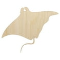 thumbnail image 1 of Manta Ray Solid Wood Shape Unfinished Piece Cutout Craft DIY Projects - 6.25 Inch Size - 1/4 Inch Thick, 1 of 7