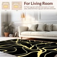 thumbnail image 2 of Flatwoven High Traffic Area Rug, Abstract Marble Vein with Luxurious Gold and Black Accents, Non Slip, Stain Resistant, Washable Area Rugs for Living Room, Bedroom(Black, 3X5), 2 of 8