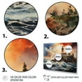 thumbnail image 3 of Designart "Guiding Light Vintage Lighthouses III" Nautical & Beach Floater Framed Canvas Print, 3 of 7