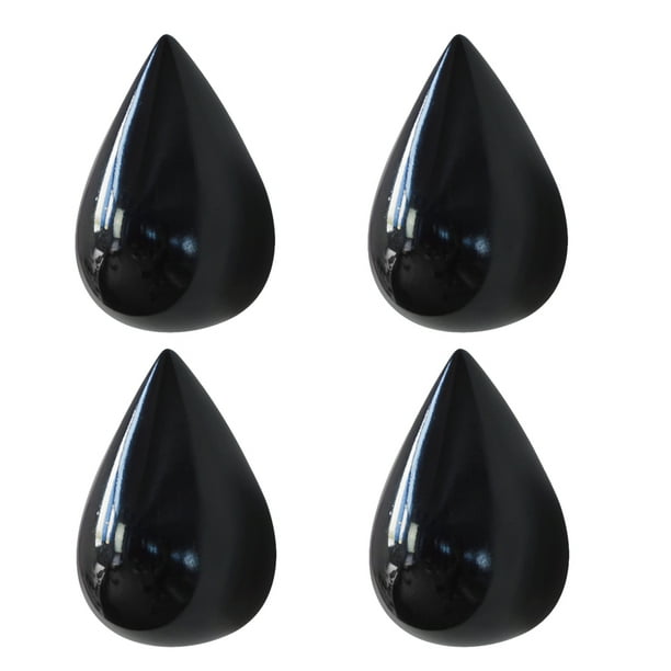 Ganchos de gota de agua modernos Cateissary 4 Uds. de resina color negro