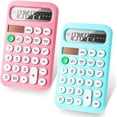 thumbnail image 1 of Mini Pocket Calculator Small Cute 12 Digits Standard Function Calculators for Home School Office (White, Pink)-Mint Green, Pink, 1 of 6