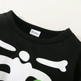thumbnail image 5 of XAOWF Child Boys Halloween Sets Casual Skeleton Printed Long Sleeve Round Neck Pullover And Pants Two Piece Set Trendy Relaxed Fit Outfit 5-6 Years, 5 of 8