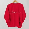 thumbnail image 2 of Uaswgudfs Women's Valentine's Day Crewneck Sweatshirt - Loose Fit Long Sleeve Casual Pullover with Heart, Valentine Graphic Top for Women, 2 of 6