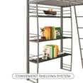 thumbnail image 6 of DHP Sage Studio Twin Metal Loft Bed with Integrated Desk and Shelves, Silver, 6 of 10