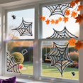 thumbnail image 2 of Halloween Spider Web Window Stickers – 9 Pack Self-Adhesive Removable PVC Glass Decals, Electrostatic Color Film for Haunted House, Party & Holiday Decorations, 2 of 5
