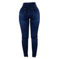 thumbnail image 5 of Clearance! Womens Jeans High Waisted Womens Jeans Trendy High Waist Casual Trousers Trendy Double Breasted Multi Button Slim Fit Elastic High Waist Skinny Jeans Womens Jeans Trendy Fall 2024, 5 of 6