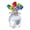 colorful, variant on Crystal Rose Bouquet Flower Figurine with Round Vase, Rose Collectible Floral Glass Ornaments Home Party Wedding, Romantic Gifts for Women Her on Valentines Day Mothers Day Christmas