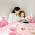 thumbnail image 5 of Manfei Girly Pink Axolotl Queen Comforter Set, Sweet Ice Cream Bedding Sets, Teens Girls Kids Reversible Bedding Comforter Set, Super Cozy Room Decor, 3pcs, 5 of 8