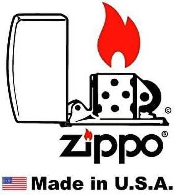 Zippo Lighter-Leaf Dollar Sign Brushed Chrome Windproof Lighter #Z5429