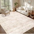thumbnail image 3 of 8x10 Area Rugs for Living Room: Washable Rug Soft Vintage Boho Carpet Indoor Floor Non-Slip Stain Resistant Floral Large Carpets for Bedroom Dining Room Farmhouse Nursery Home Office Beige, 3 of 18