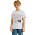 thumbnail image 4 of CAIXIA Toddler 100 Day of School Shirts for Boys Kid Grils My Happy 100th Day of School T-Shirt Cotton Funny Design Tops,White, 4 of 7