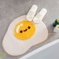 thumbnail image 4 of Monstrate Alfombra de baño antideslizante de poliéster, alfombrilla de suelo de baño de amplia aplicación, súper absorbente y lavable a Juegos de accesorios de baño estilo sonriente 65*45 cm (0.4 kg), 4 of 6
