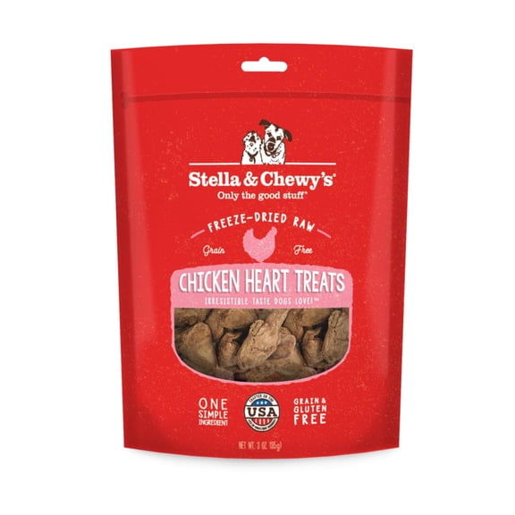 Stella & Chewy's Chicken Heart Treats for Dogs - 3 Ounce Bag