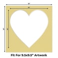 thumbnail image 2 of Soft Yellow Picture Frame Mat for 12x12 Frames - Heart Opening for 10x10 Photos - 50 Mats, 2 of 7