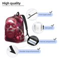 thumbnail image 4 of Honeii Surreal Pink Headphones Print Canvas College Laptop Backpack, Durable Rucksack Travel Notebook Bag School Backpack Book Bag for Men Women-Small, 4 of 7