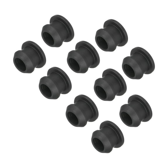 Silicone Snap in Locking Hole Plugs, Seal Cover Panel Round for Kitchen Rubber Bulkheads 9.5mm Black,50Pcs