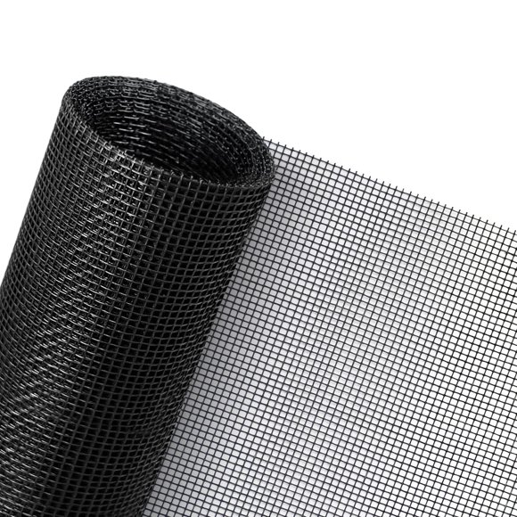 Senneny 48" x 117" Adjustable Window Screens, DIY Custom Fiberglass Screen Mesh, Window Screen Replacement for Windows Doors and Patio Screens, Premium Pet Screen (48" x 117", Black)