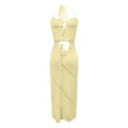 thumbnail image 6 of Bathing Suit Cover Up Beach Clothes for Women Swimwear Cover Ups Women's Knit Dress Front Long Beach Clubwear Solid Color Backless Cut Outs, 6 of 6