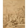 thumbnail image 2 of Jean-Honoré Fragonard 12x14 Gold Ornate Wood Frame and Double Matted Museum Art Print Titled - The Burial Place of Saint Andrew (1774), 2 of 4