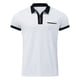 thumbnail image 4 of Playeras Para Hombre, Camiseta De Verano Con Estampado Sólido, Cuello Vuelto, Manga Corta, 4 of 5