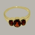 thumbnail image 5 of LBG British Made 18k Yellow GoldWomens Ring Natural Garnet Anniversary Ring - 33 size options - Size 7.5, 5 of 6