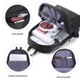 thumbnail image 4 of Mochila HOMIEE para portátil casual ligera de 15,6 pulgadas de nailon negro, 4 of 7