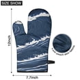 thumbnail image 7 of Lumiprinta Blue Wave Barbecue Mitts a Pair of Two Gloves (Navy Blue), 7 of 7