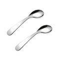 thumbnail image 3 of 2Pcs Baby Spoon Baby Eating Learning Spoon Infant Feeding Tool Practice Spoon Silver, 3 of 8