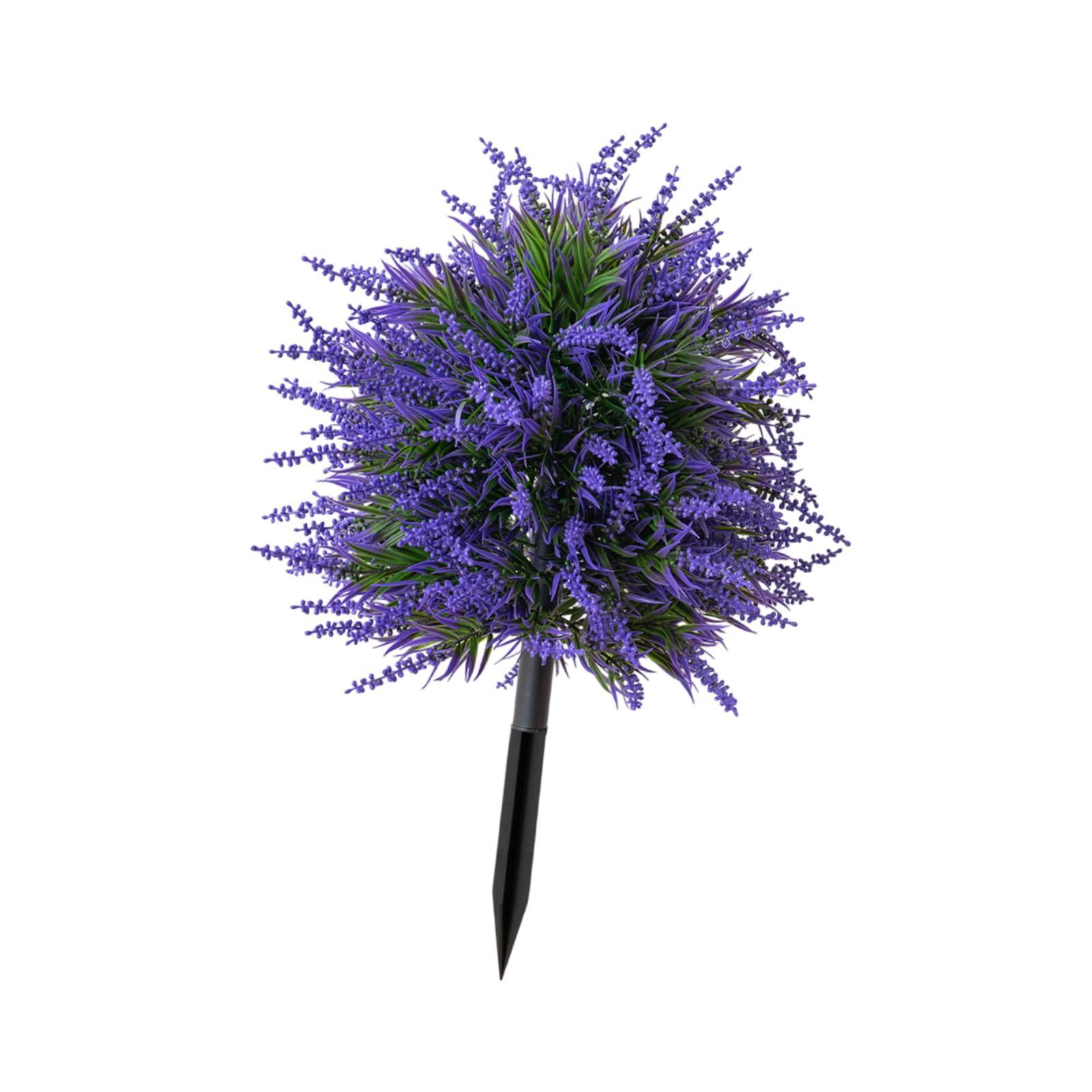 TISHITA Artificial Lavender Flower Artificial Topiary Ball Tree with Flowers Indoor Yard Entryway Courtyard Outside Porch Fake Plants