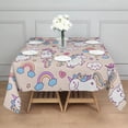 thumbnail image 3 of Cute Unicorn Rainbow Cloud Pattern Square Tablecloth,Waterproof Square Table Cover,Wipeable Spillproof Washable Table Cover for Home Kitchen Party Decor 52"x52"(132x132cm), 3 of 6