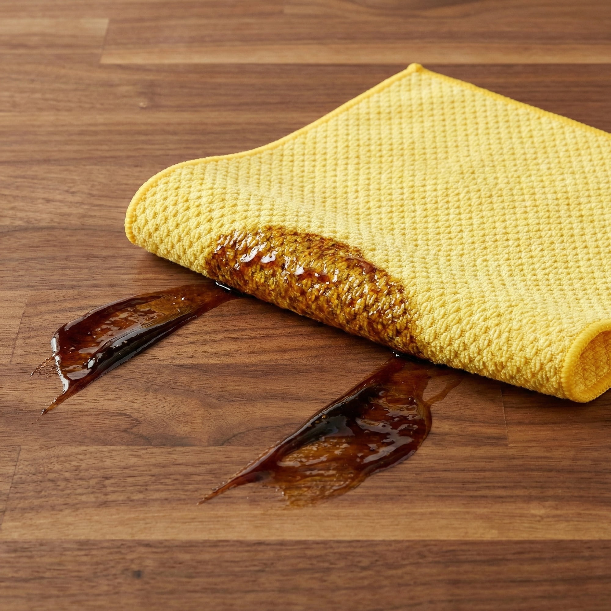 Unique Bargains Microfiber Dish Cloth for Washing Dishes Rags Yellow 12" x 12"